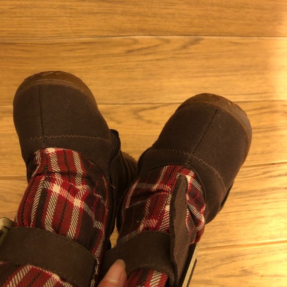 Patagonia brown expresso plaid booties, size 8 - Picture 5 of 12